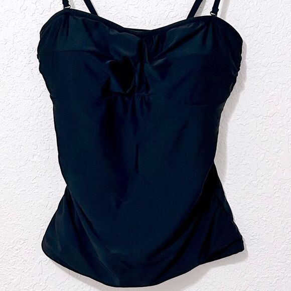 Croft and Barrow bathing suit top black size 12 - Picture 16 of 16